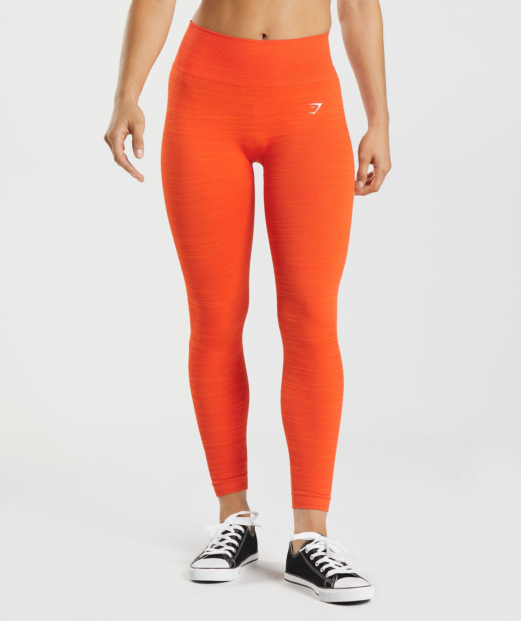 Orange Women's Gymshark Adapt Marl Seamless Leggings | XPZKIV-029