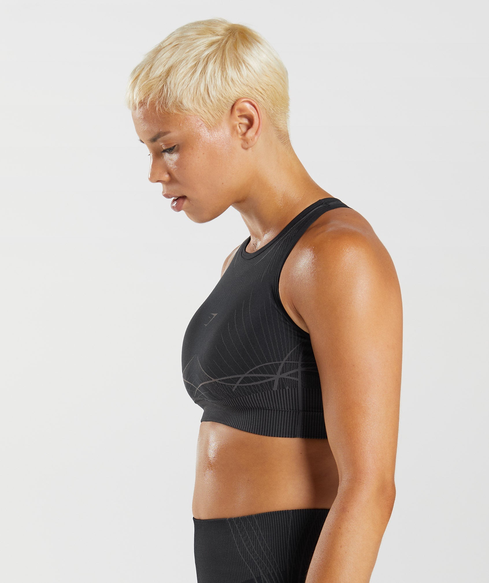 Black Women's Gymshark Apex Seamless Sports Bra | GBDZAV-172