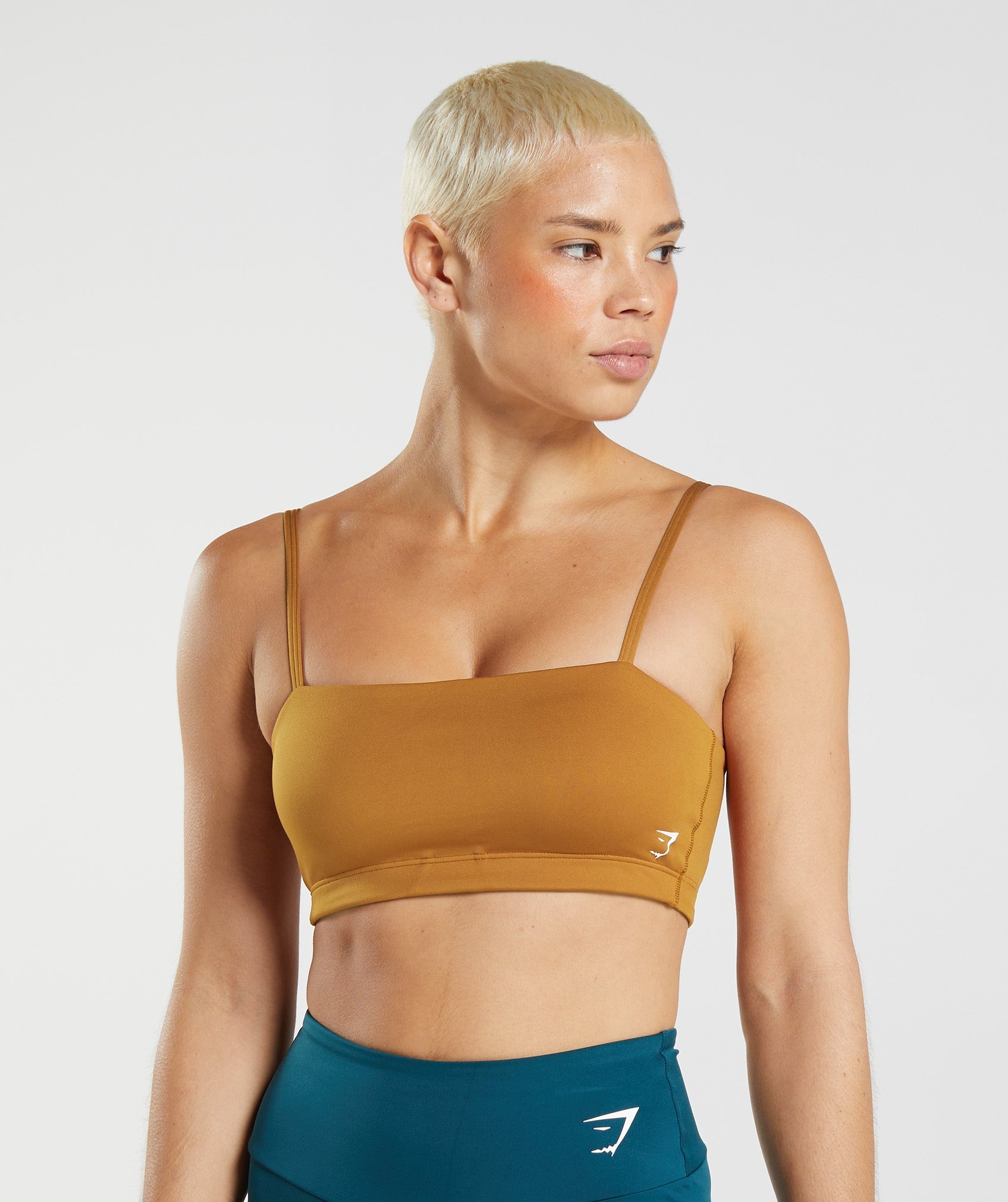 Brown Women\'s Gymshark Bandeau Sports Bra | HZAIGK-758
