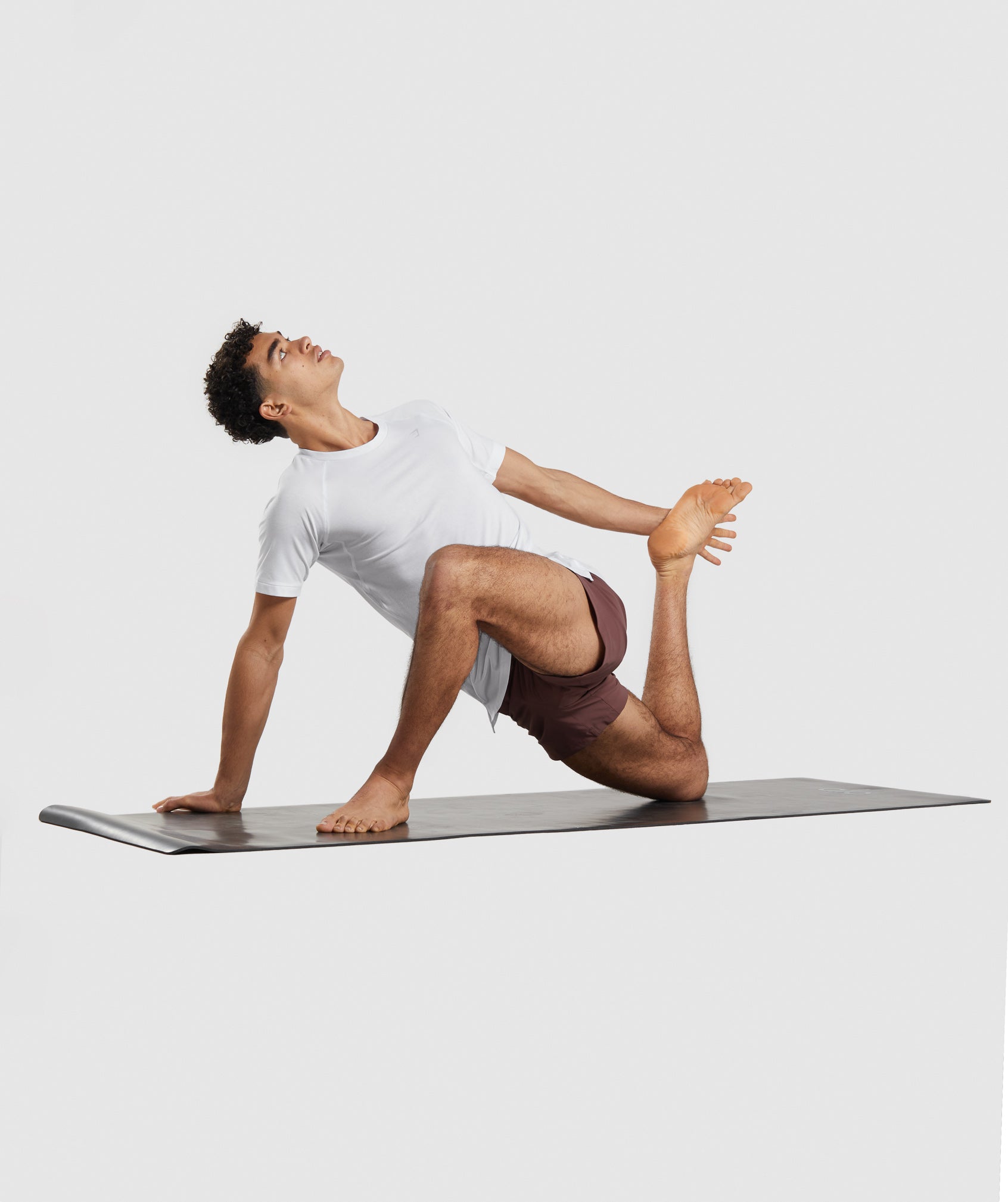 White Men's Gymshark Studio Amplify T Shirts | ANUGSV-947